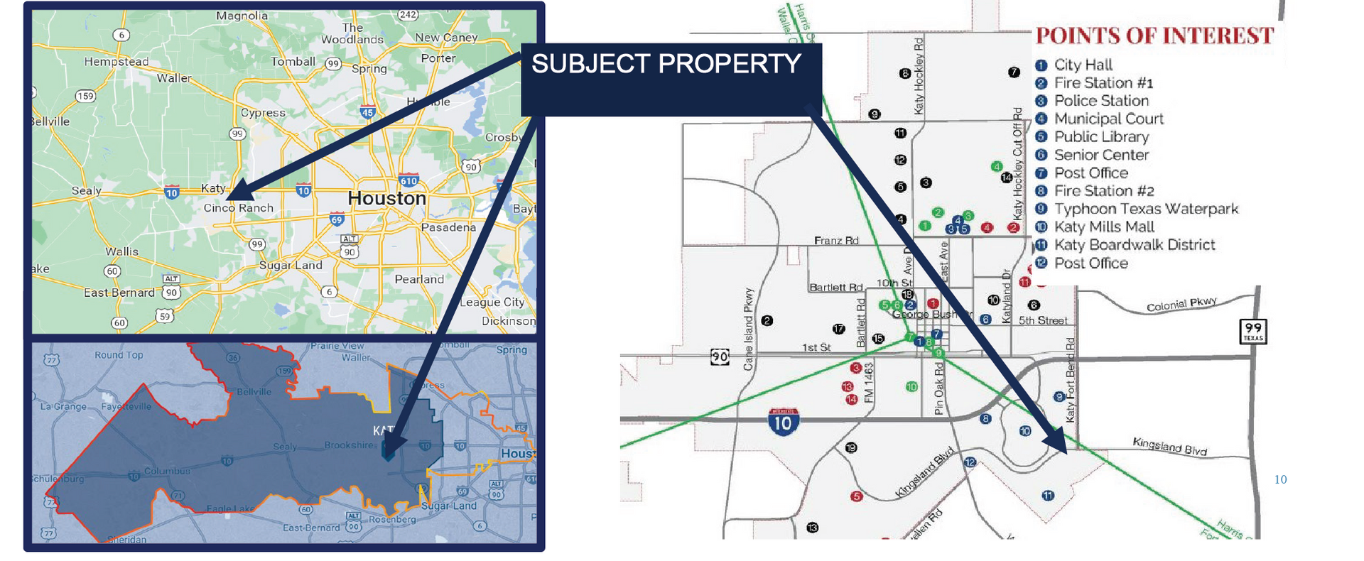 a map showing the location of the subject property